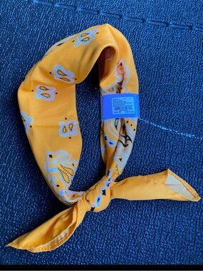 Yellow Bandana Head Scarf - Cute Patterned Hair Accessory